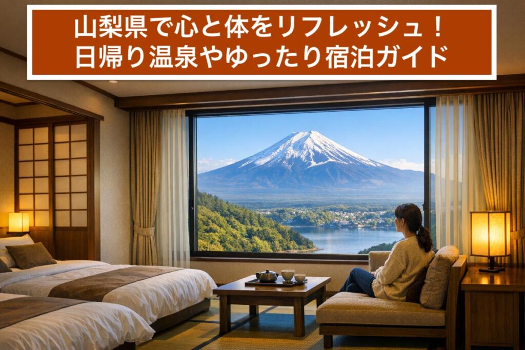 山梨県で心と体をリフレッシュ！日帰り温泉やゆったり宿泊ガイド