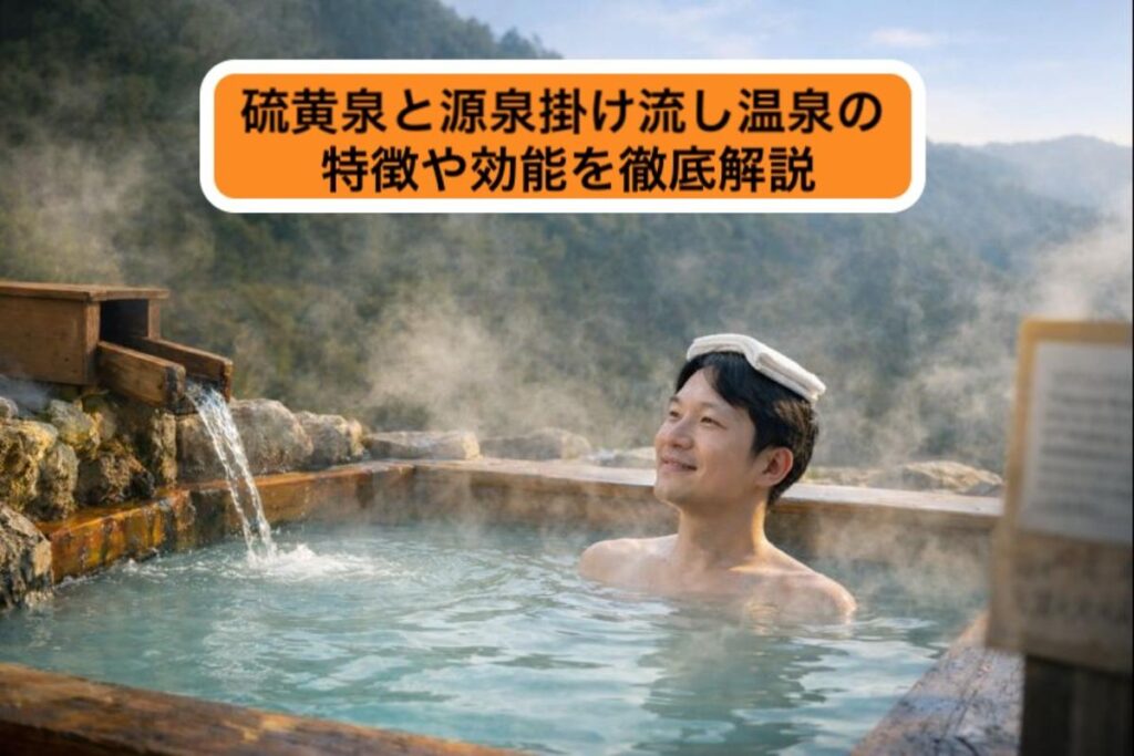 硫黄泉と源泉掛け流し温泉の特徴や効能を徹底解説