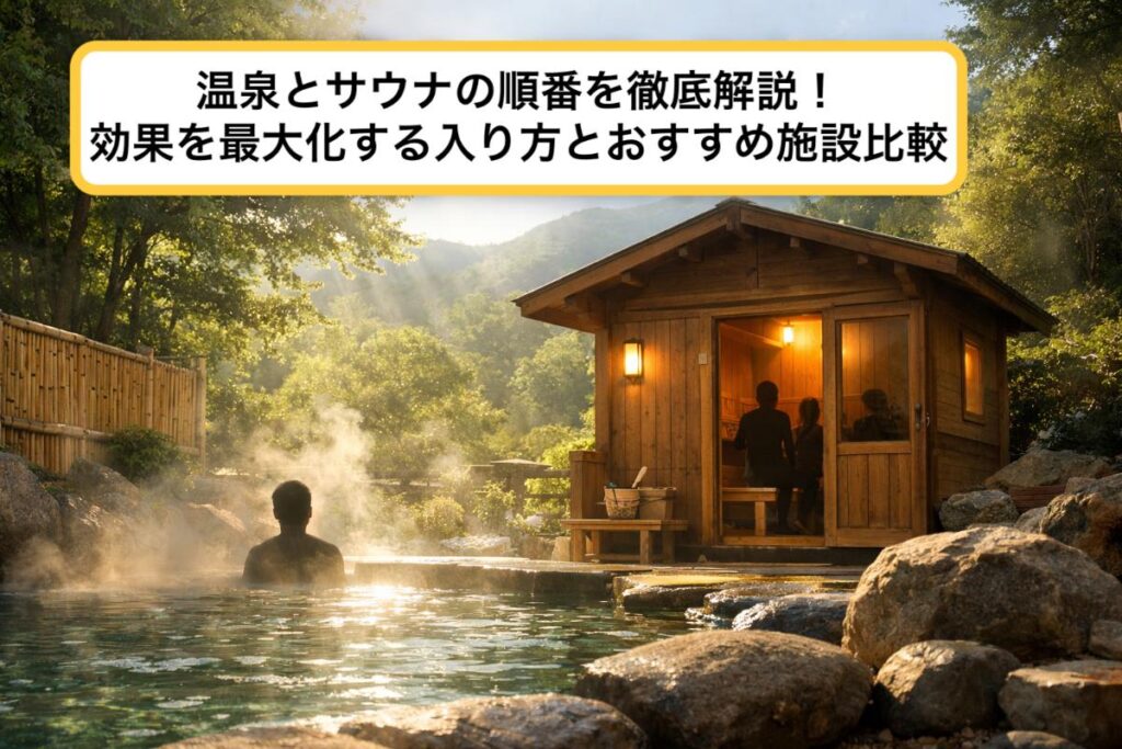 温泉とサウナの順番を徹底解説！効果を最大化する入り方とおすすめ施設比較