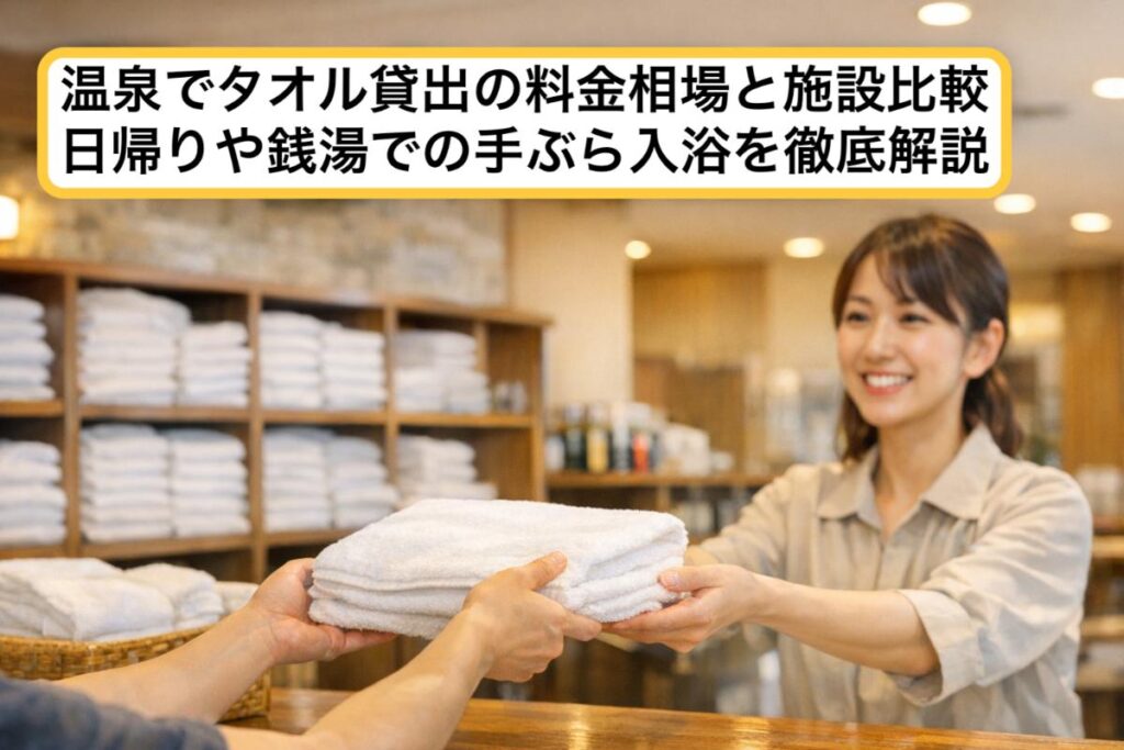 温泉でタオル貸出の料金相場と施設比較｜日帰りや銭湯での手ぶら入浴を徹底解説