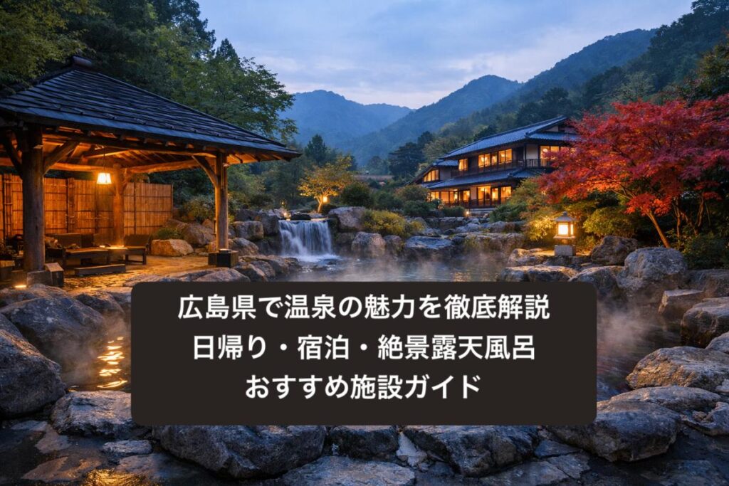 広島県で温泉の魅力を徹底解説｜日帰り・宿泊・絶景露天風呂おすすめ施設ガイド