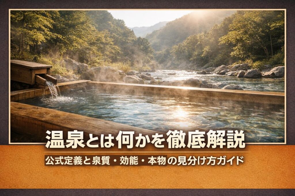 温泉とは何かを徹底解説｜公式定義と泉質・効能・本物の見分け方ガイド