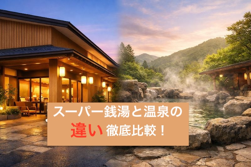 スーパー銭湯と温泉の違い徹底比較！