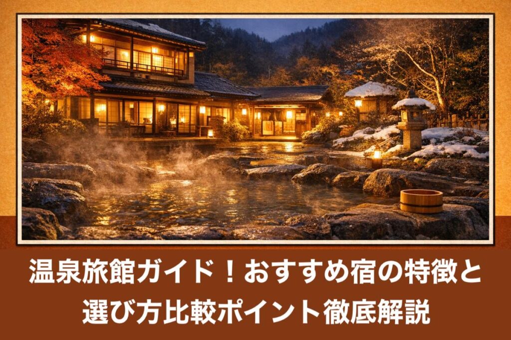 温泉旅館ガイド！おすすめ宿の特徴と選び方比較ポイント徹底解説