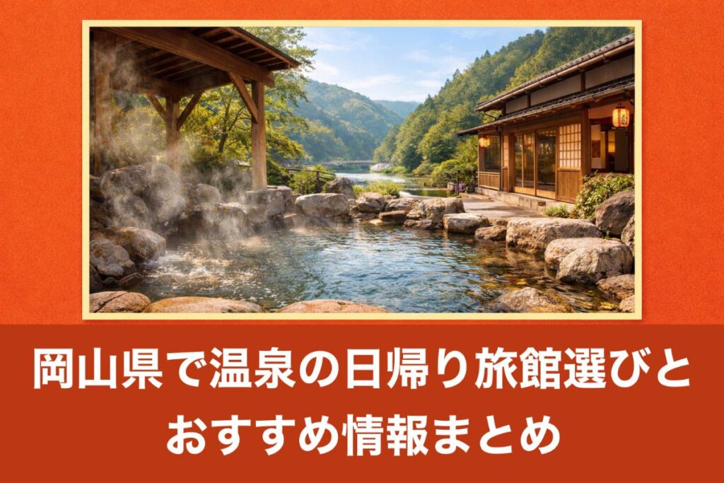 岡山県で温泉の日帰り旅館選びとおすすめ情報まとめ