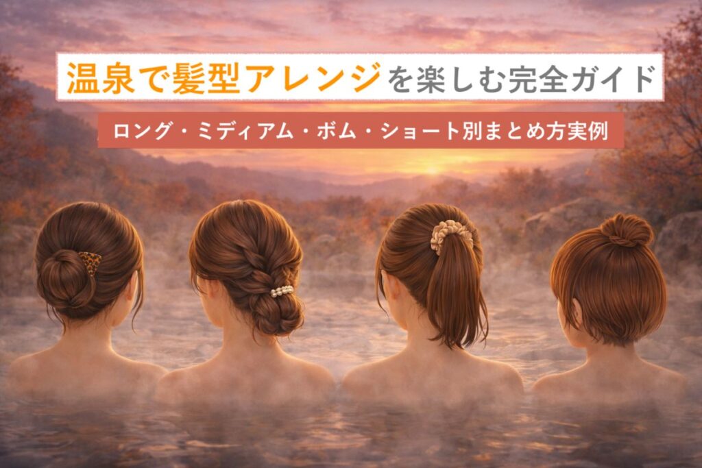温泉で髪型アレンジを楽しむ完全ガイド｜ロング・ミディアム・ボブ・ショート別まとめ方実例