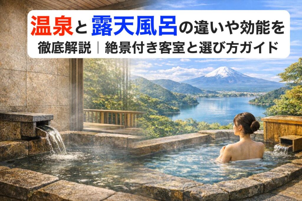 温泉と露天風呂の違いや効能を徹底解説｜絶景付き客室と選び方ガイド