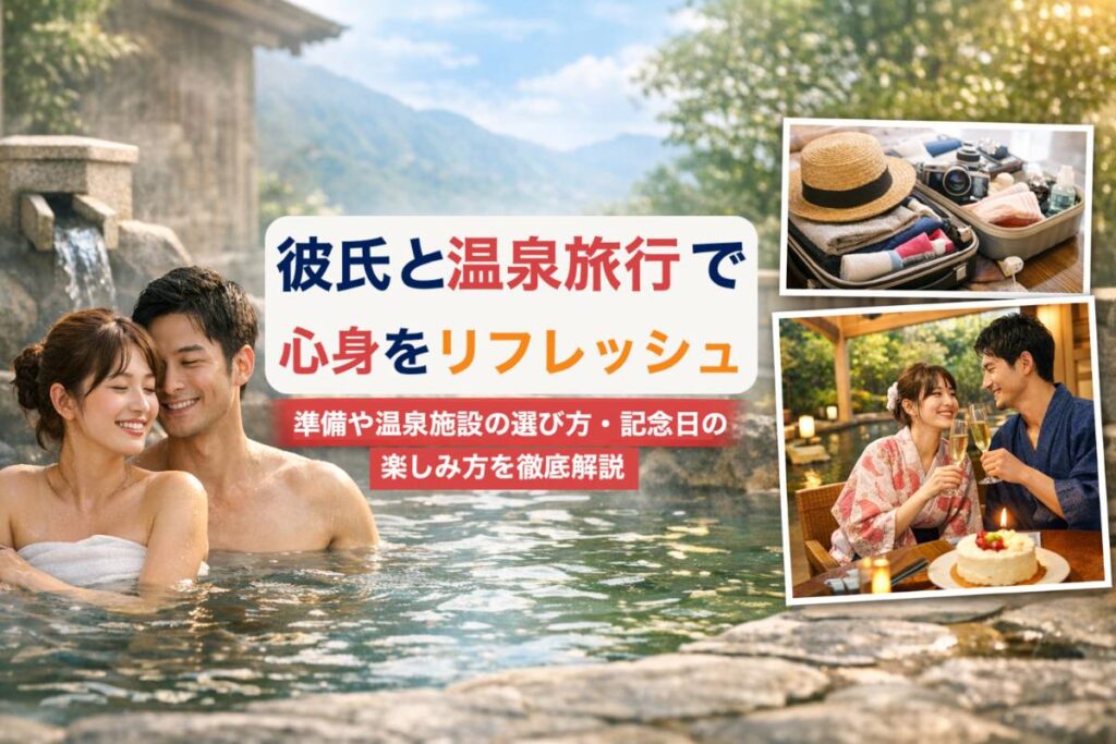 彼氏と温泉旅行で心身をリフレッシュ！準備や温泉施設の選び方・記念日の楽しみ方を徹底解説