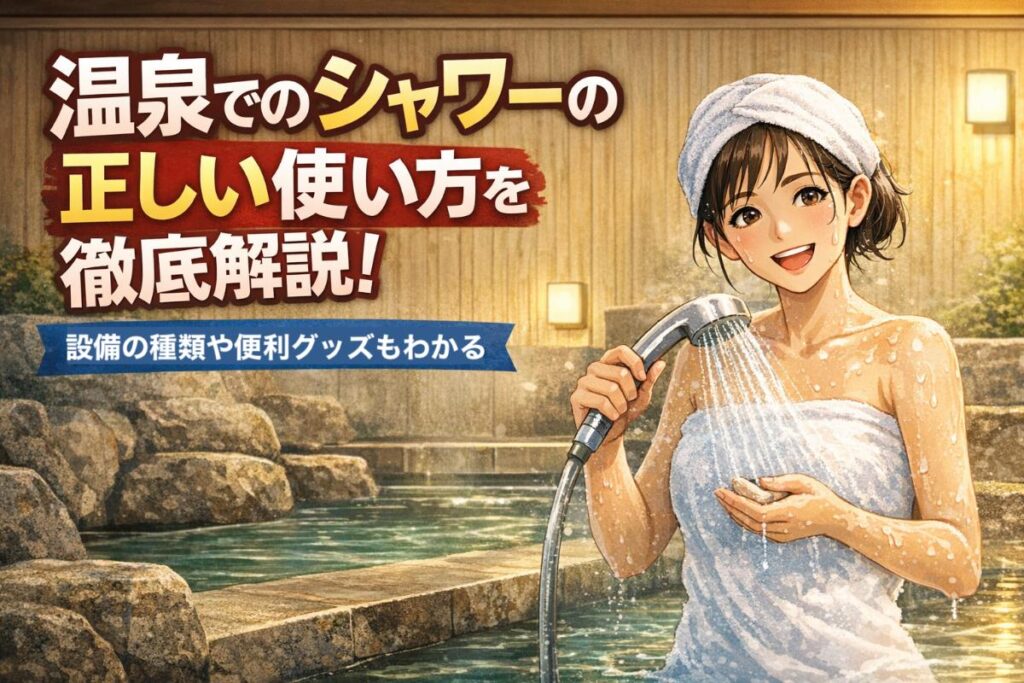 温泉でのシャワーの正しい使い方を徹底解説！設備の種類や便利グッズもわかる