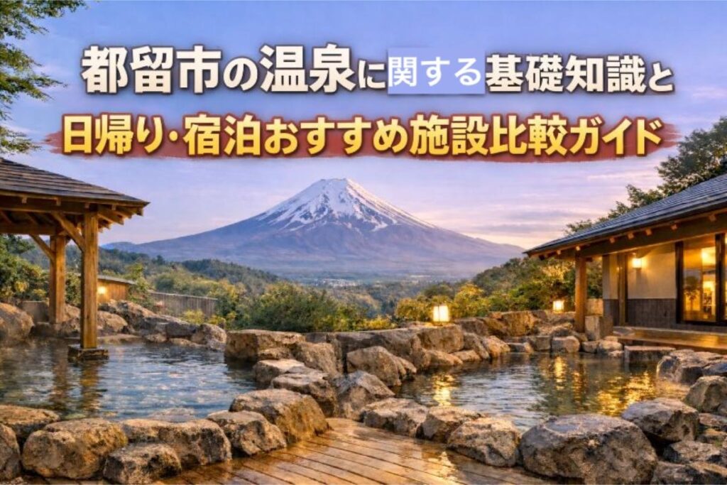 都留市の温泉に関する基礎知識と日帰り・宿泊おすすめ施設比較ガイド