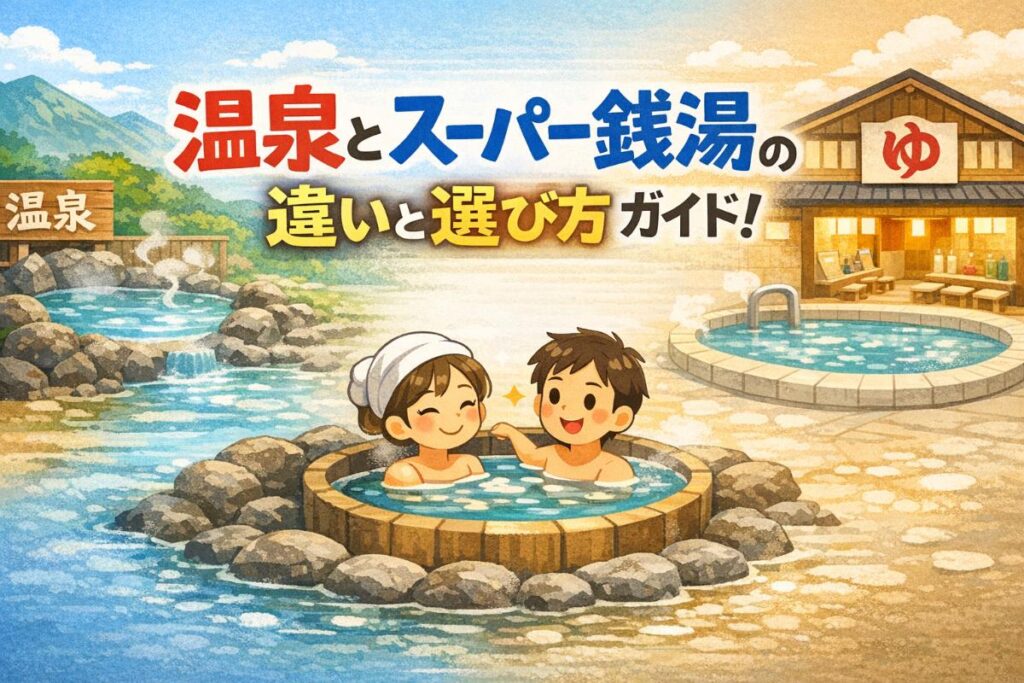温泉とスーパー銭湯の違いと選び方ガイド！