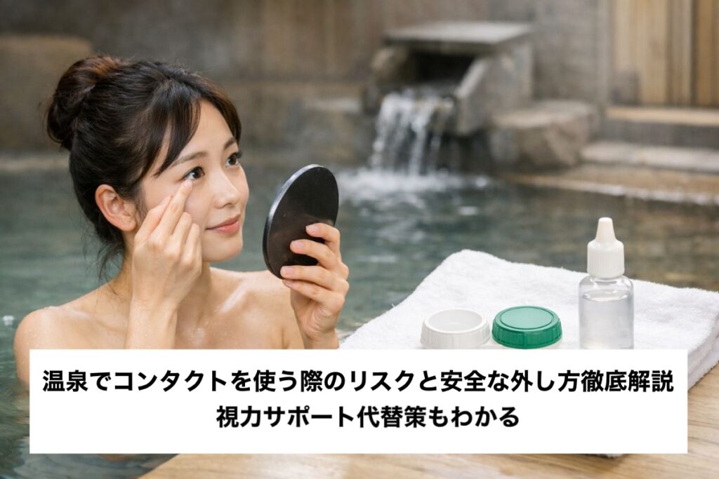 温泉でコンタクトを使う際のリスクと安全な外し方徹底解説｜視力サポート代替策もわかる