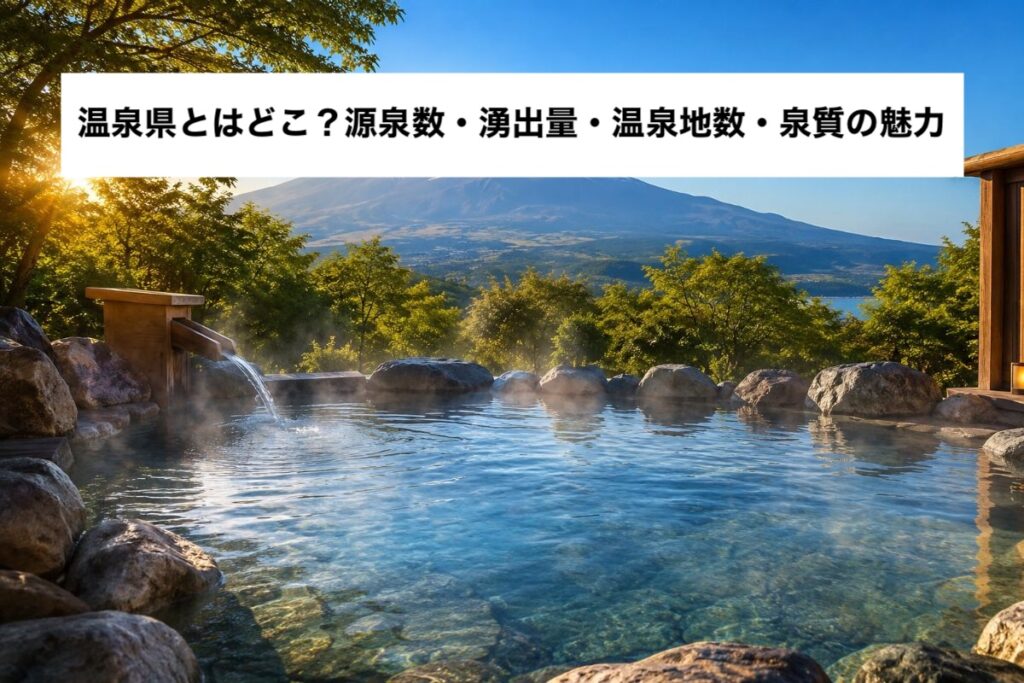 温泉県とはどこ？源泉数・湧出量・温泉地数・泉質の魅力