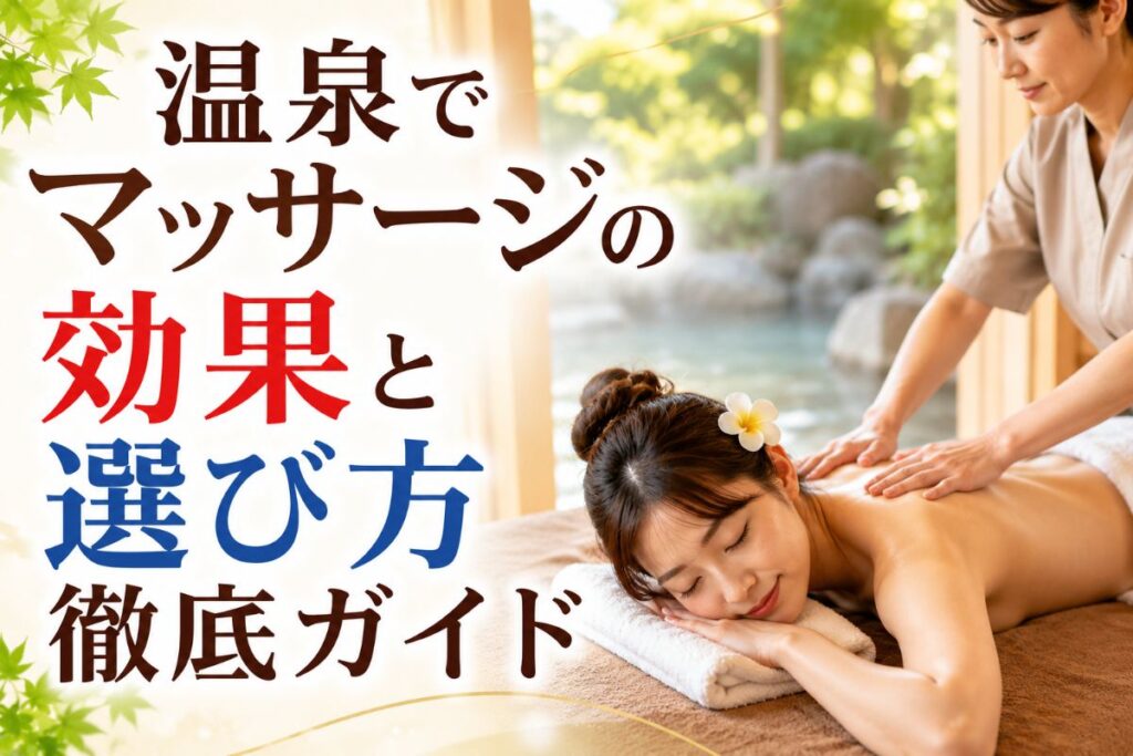 温泉でマッサージの効果と選び方徹底ガイド