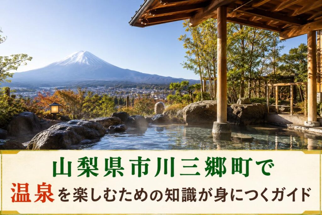 山梨県市川三郷町で温泉を楽しむための知識が身につくガイド
