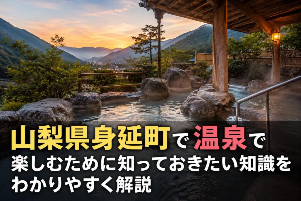 山梨県身延町で温泉で楽しむために知っておきたい知識をわかりやすく解説