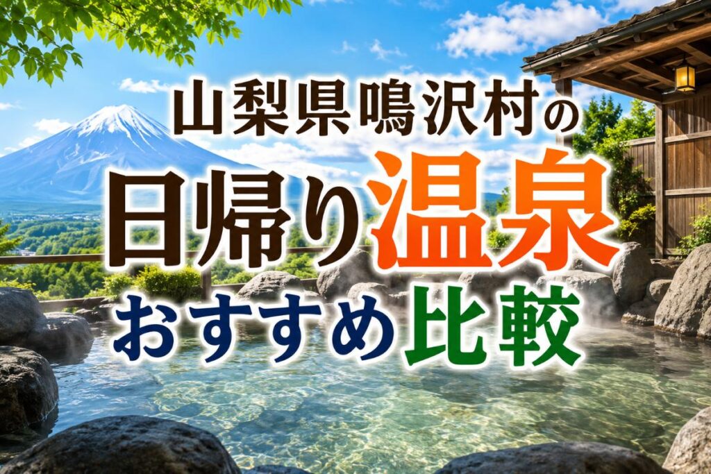 山梨県鳴沢村の日帰り温泉おすすめ比較