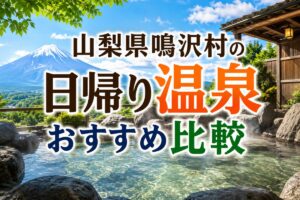山梨県鳴沢村の日帰り温泉おすすめ比較