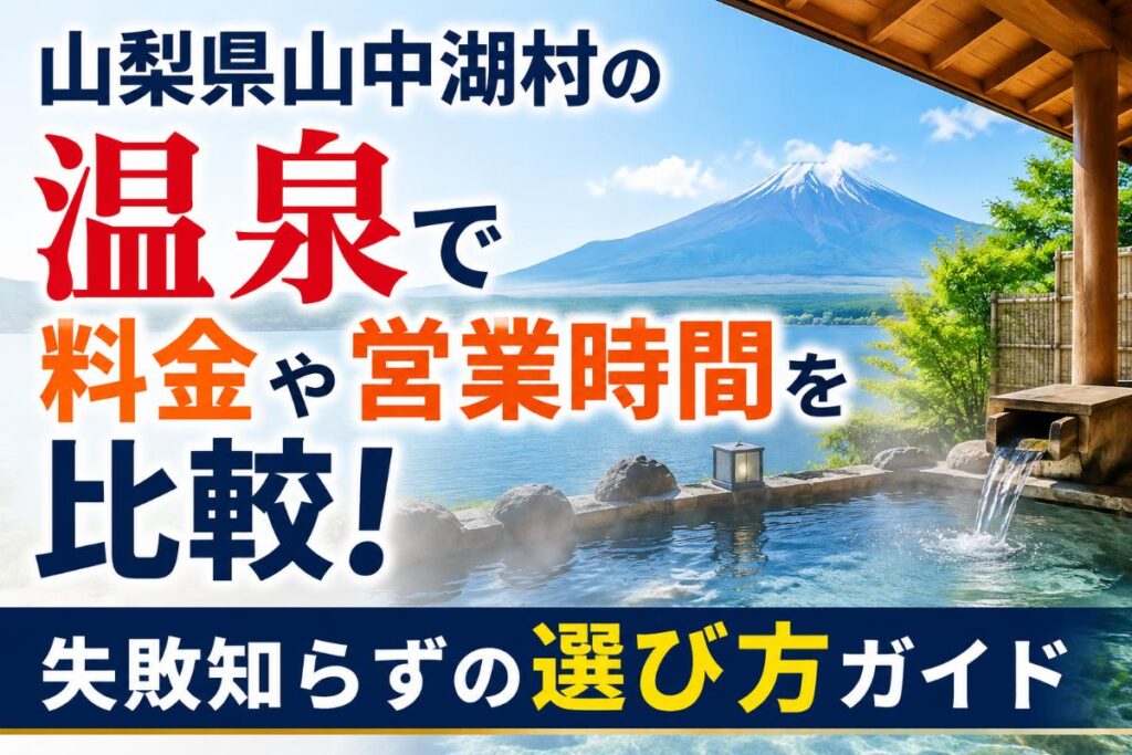 山梨県山中湖村の温泉で料金や営業時間をで比較！失敗知らずの選び方ガイド