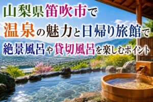 山梨県笛吹市で温泉の魅力と日帰り旅館で絶景風呂や貸切風呂を楽しむポイント
