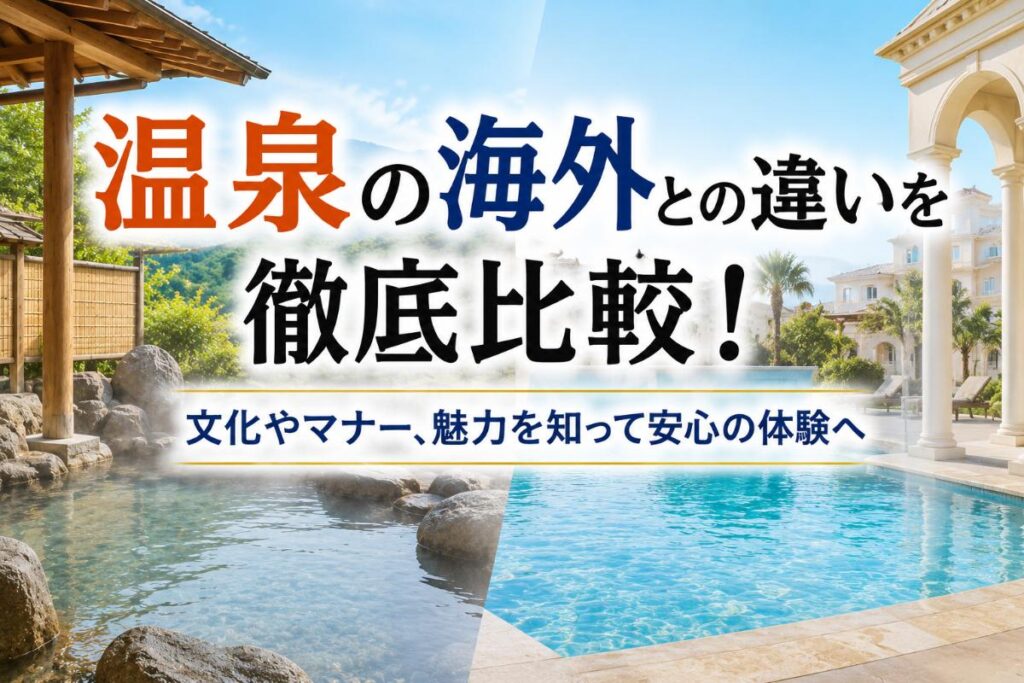 温泉の海外との違いを徹底比較！文化やマナー、魅力を知って安心の体験へ