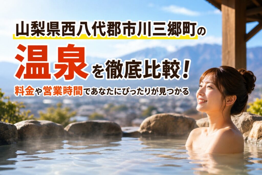 山梨県西八代郡市川三郷町の温泉を徹底比較！料金や営業時間であなたにぴったりが見つかる
