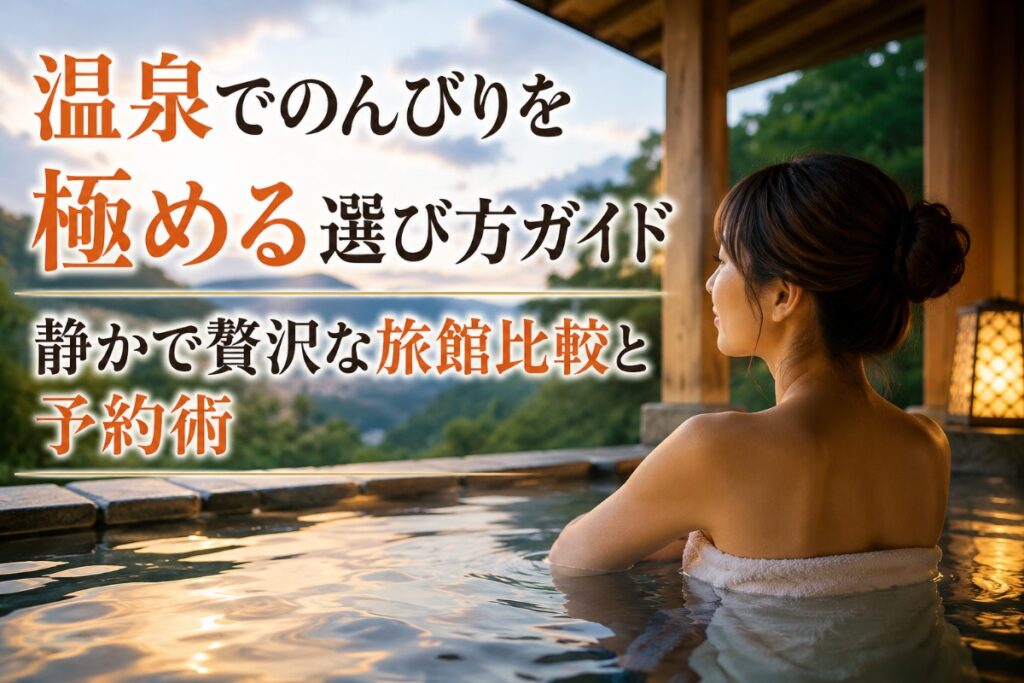 温泉でのんびりを極める選び方ガイド 静かで贅沢な旅館比較と予約術