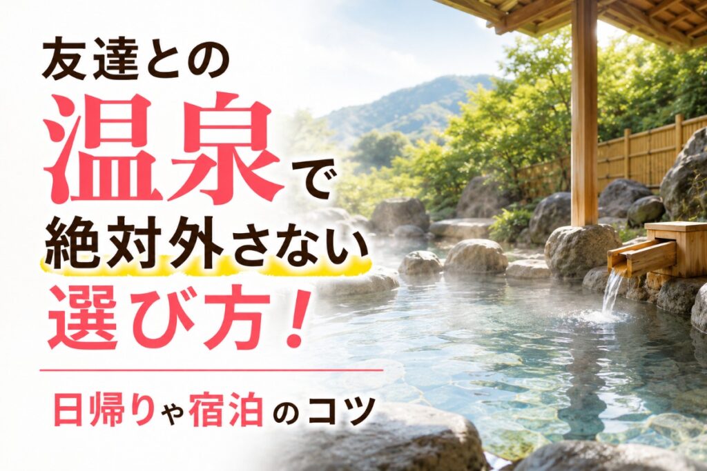 友達との温泉で絶対外さない選び方！日帰りや宿泊のコツ