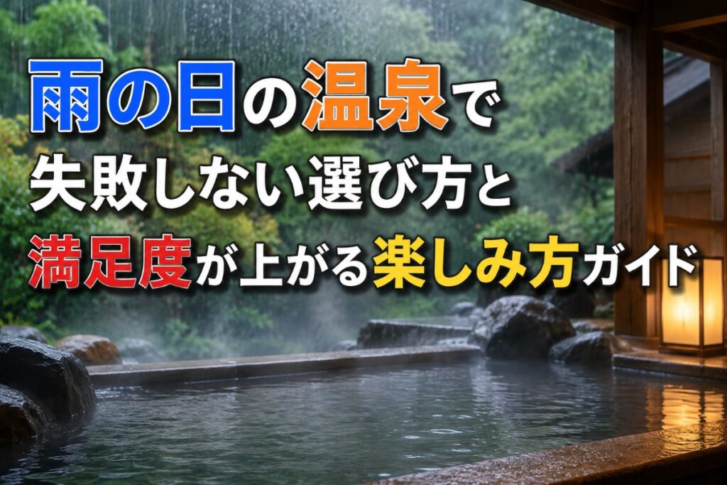 雨の日の温泉で失敗しない選び方と満足度が上がる楽しみ方ガイド