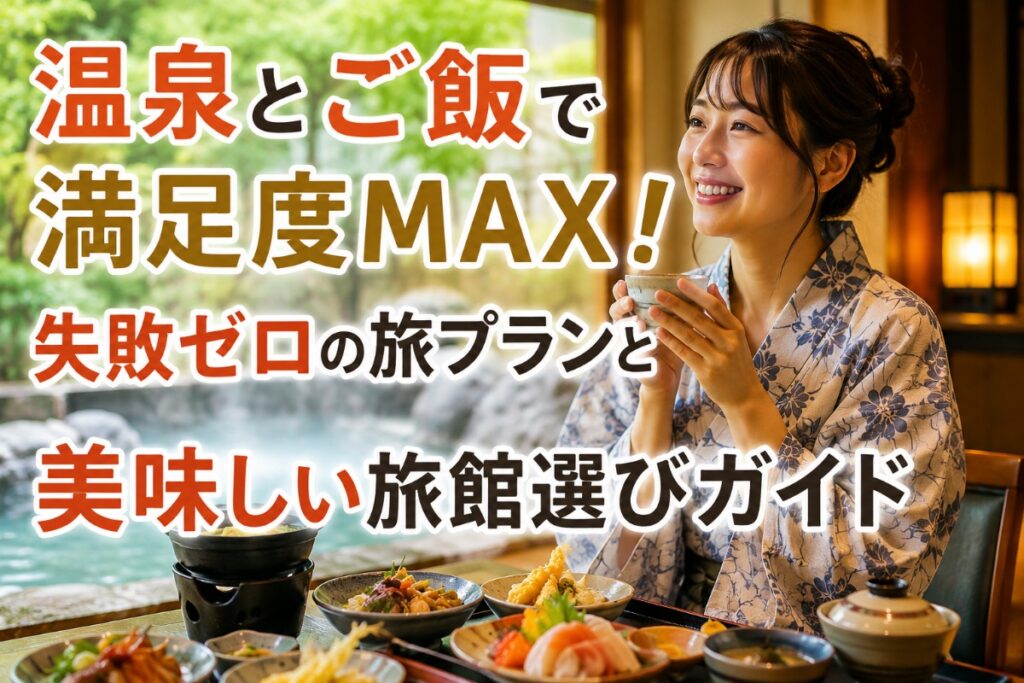 温泉とご飯で満足度MAX！失敗ゼロの旅プランと美味しい旅館選びガイド