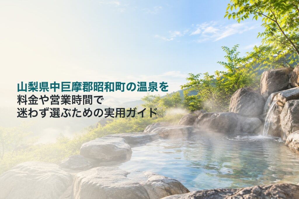 山梨県中巨摩郡昭和町の温泉を料金や営業時間で迷わず選ぶための実用ガイド