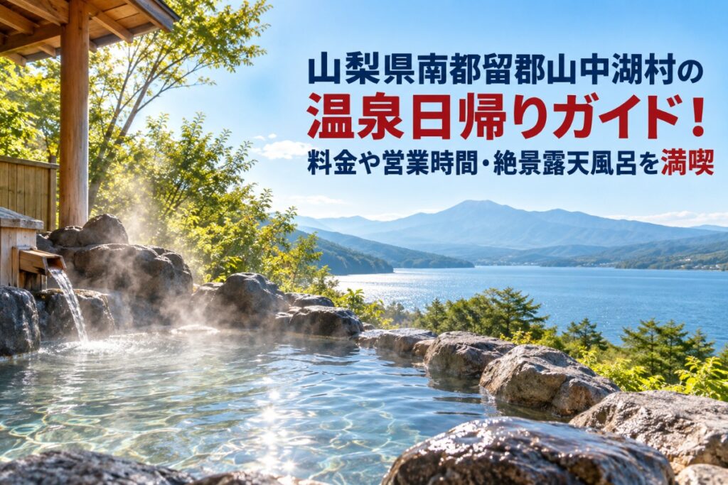 山梨県南都留郡山中湖村の温泉日帰りガイド！料金や営業時間・絶景露天風呂を満喫