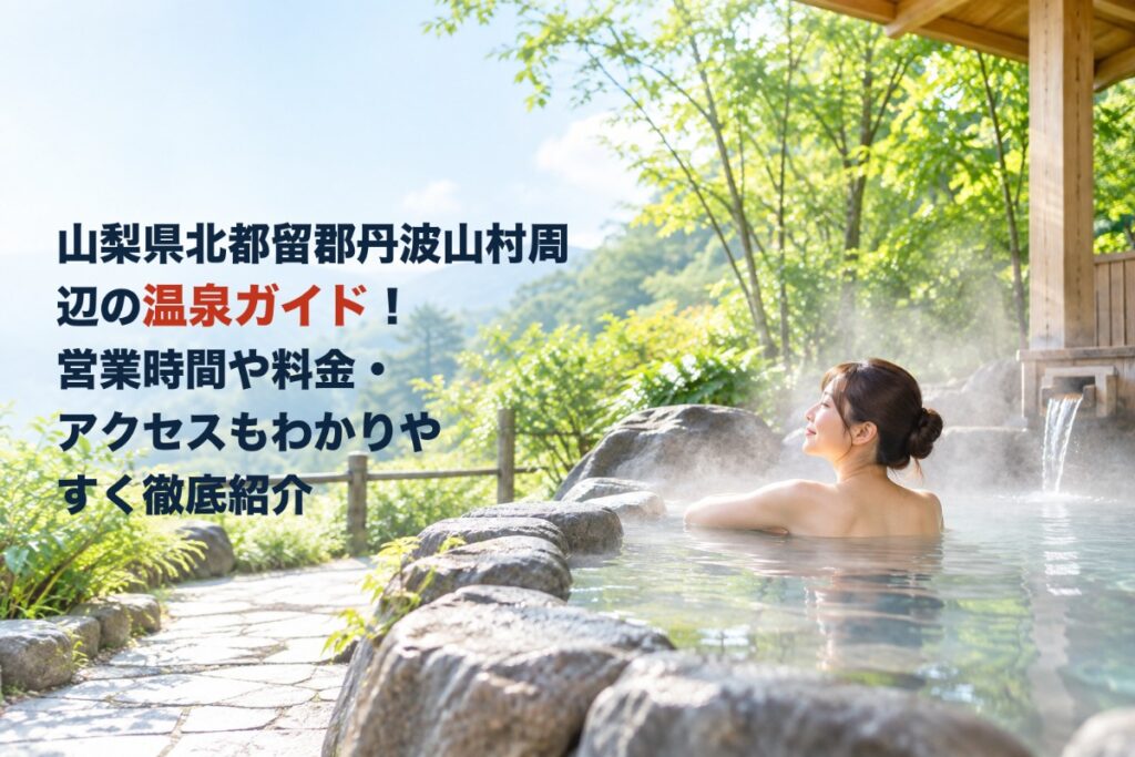 山梨県北都留郡丹波山村周辺の温泉ガイド！営業時間や料金・アクセスもわかりやすく徹底紹介