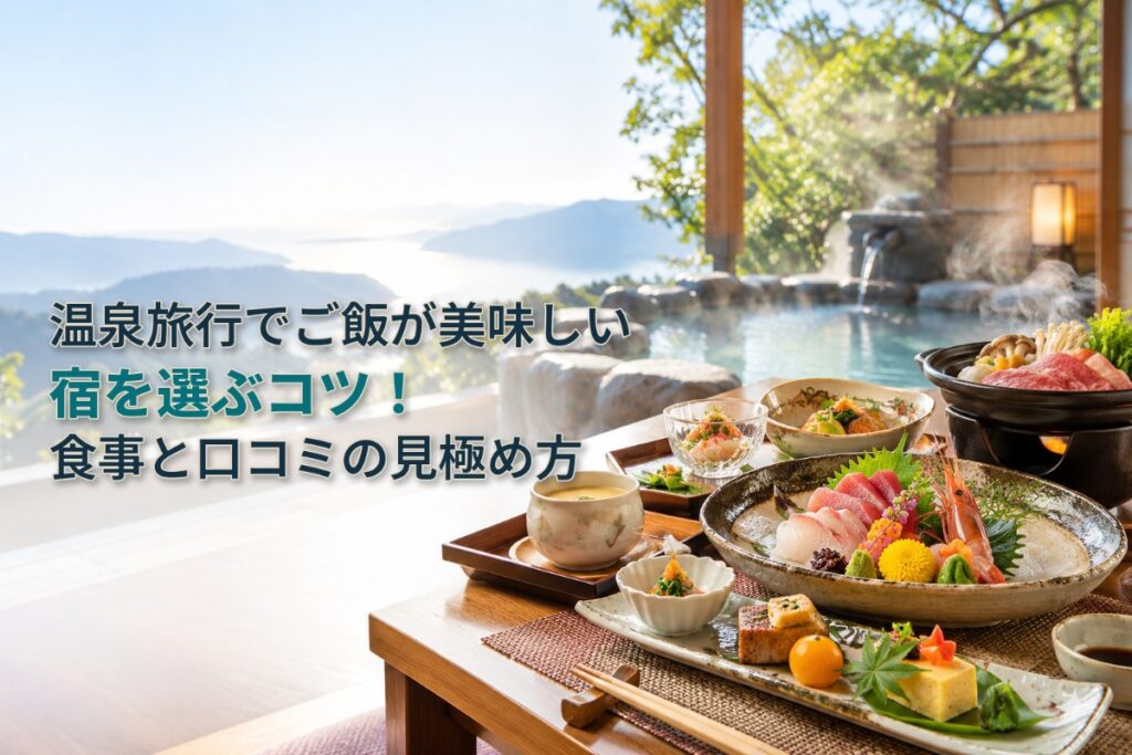 温泉旅行でご飯が美味しい宿を選ぶコツ！食事と口コミの見極め方