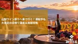山梨ワイン祭りへ車で行く！運転手も大満足の日帰り温泉＆周遊攻略